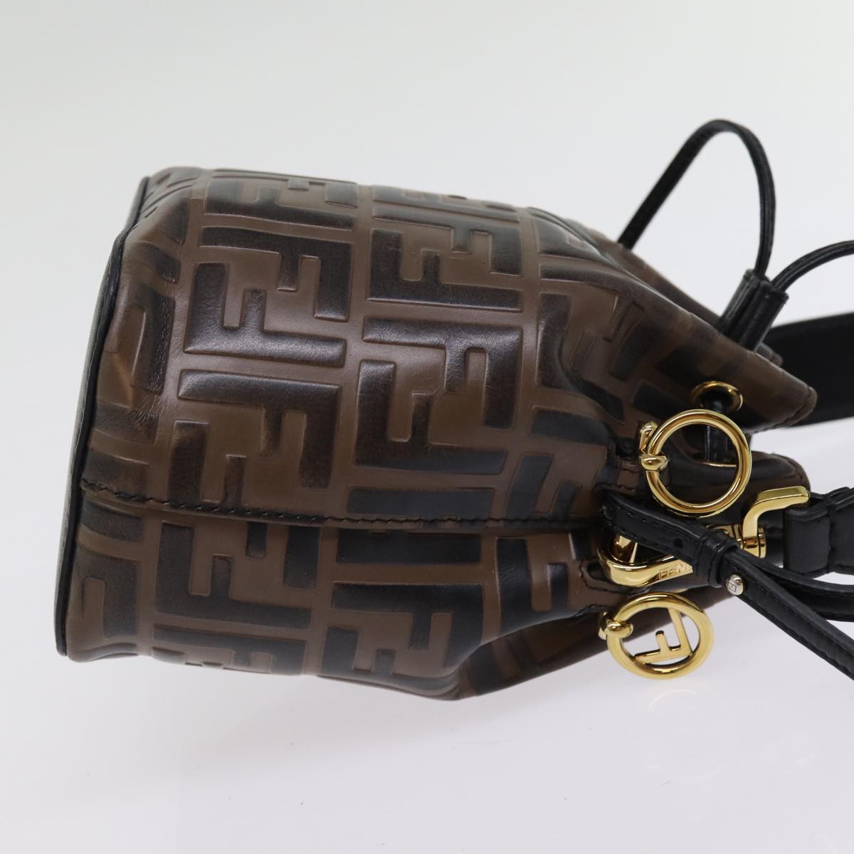 FENDI Zucca Canvas Mont Tresor Mini Shoulder Bag 2way Brown77005