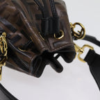 FENDI Zucca Canvas Mont Tresor Mini Shoulder Bag 2way Brown77005