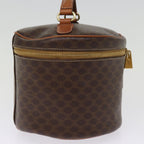 CELINE Macadam Canvas Vany Hand Bag PVC Brown  77198