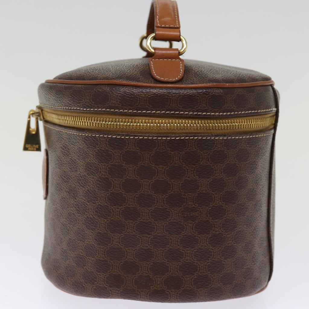 CELINE Macadam Canvas Vany Hand Bag PVC Brown  77198