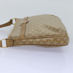 CELINE Macadam Canvas Shoulder Bag Beige Auth 77322
