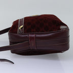 CELINE Macadam Canvas Shoulder Bag Bordeaux  77323