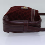 CELINE Macadam Canvas Shoulder Bag Bordeaux  77323