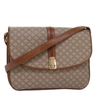CELINE Macadam Canvas Shoulder Bag Beige  77325