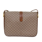 CELINE Macadam Canvas Shoulder Bag Beige  77325