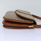 CELINE Macadam Canvas Shoulder Bag Beige  77325
