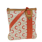 CELINE C Macadam Canvas Shoulder Bag Orange  77327