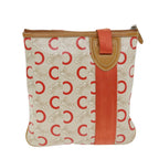 CELINE C Macadam Canvas Shoulder Bag Orange  77327