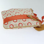 CELINE C Macadam Canvas Shoulder Bag Orange  77327
