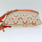 CELINE C Macadam Canvas Shoulder Bag Orange  77327