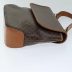 CELINE Macadam Canvas Hand Bag PVC Leather Brown Auth 77328