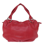 CELINE Hand Bag Leather Red  77381