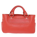 CELINE Hand Bag Leather Red  77382