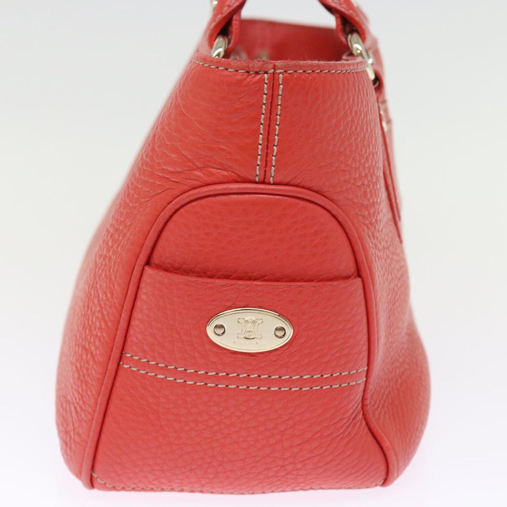 CELINE Hand Bag Leather Red  77382