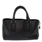 CELINE Hand Bag Leather Black  77383