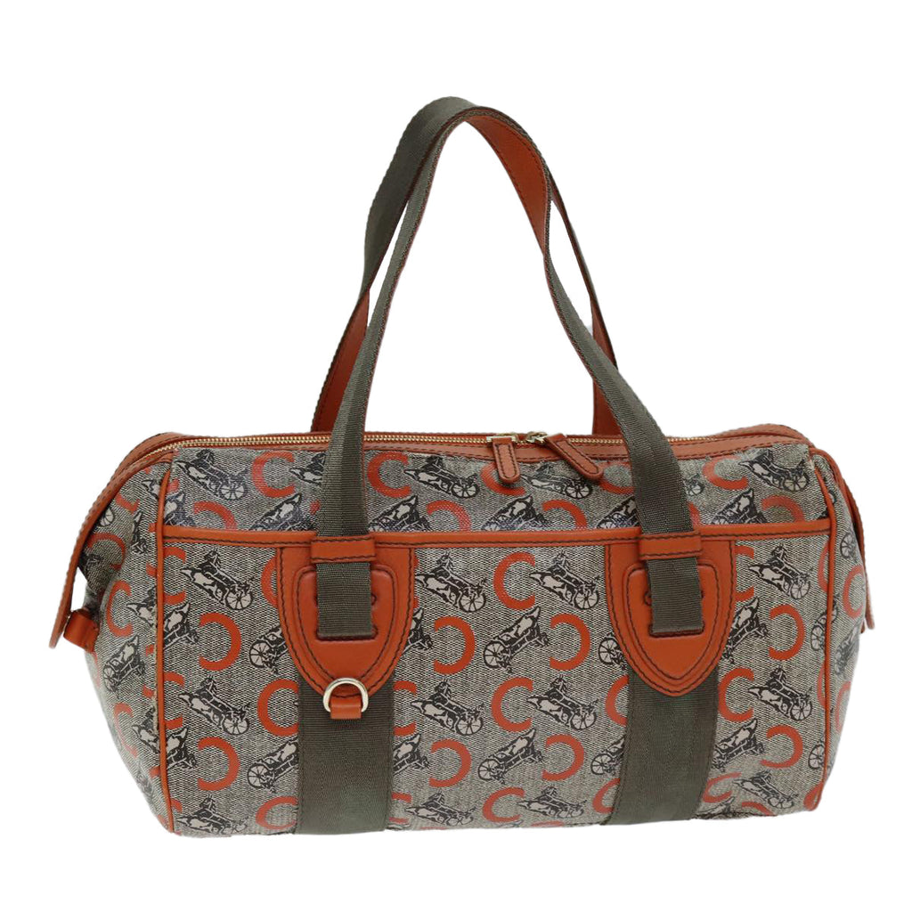 CELINE C Macadam Canvas Hand Bag Orange  77384