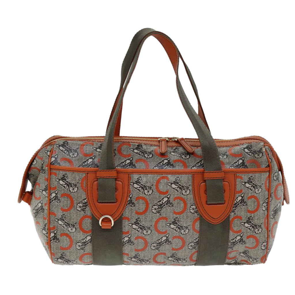CELINE C Macadam Canvas Hand Bag Orange  77384