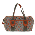 CELINE C Macadam Canvas Hand Bag Orange  77384