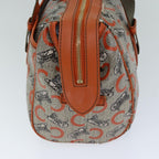 CELINE C Macadam Canvas Hand Bag Orange  77384