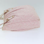 CELINE C Macadam Canvas Shoulder Bag Pink Auth 77385