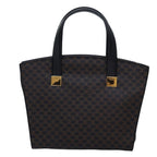 CELINE Macadam Canvas Hand Bag PVC 2way Black  77386