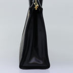 CELINE Macadam Canvas Hand Bag PVC 2way Black  77386