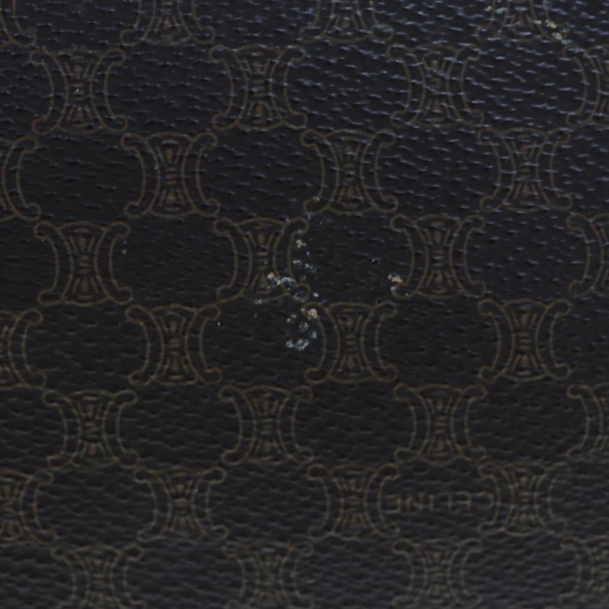 CELINE Macadam Canvas Boston Bag PVC Leather Brown  77390