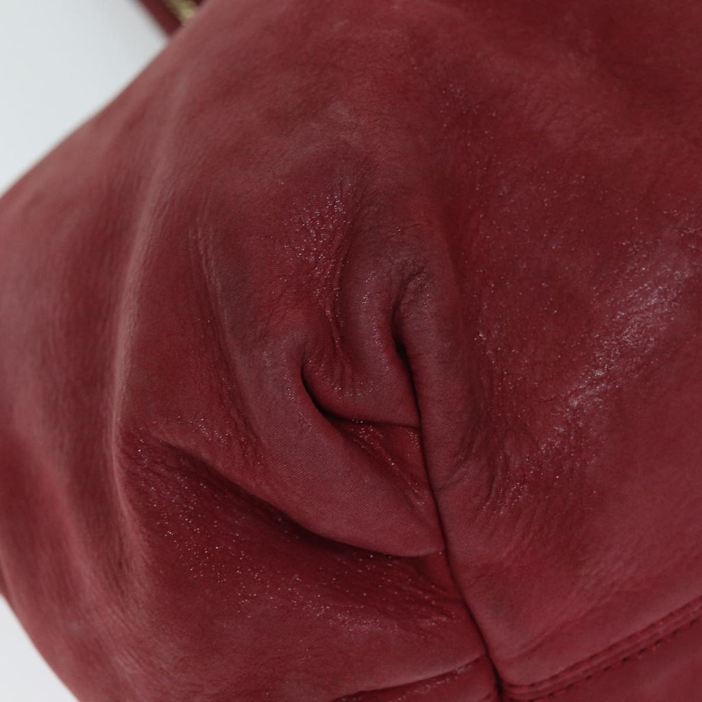 FENDI Tote Bag Leather Red77395