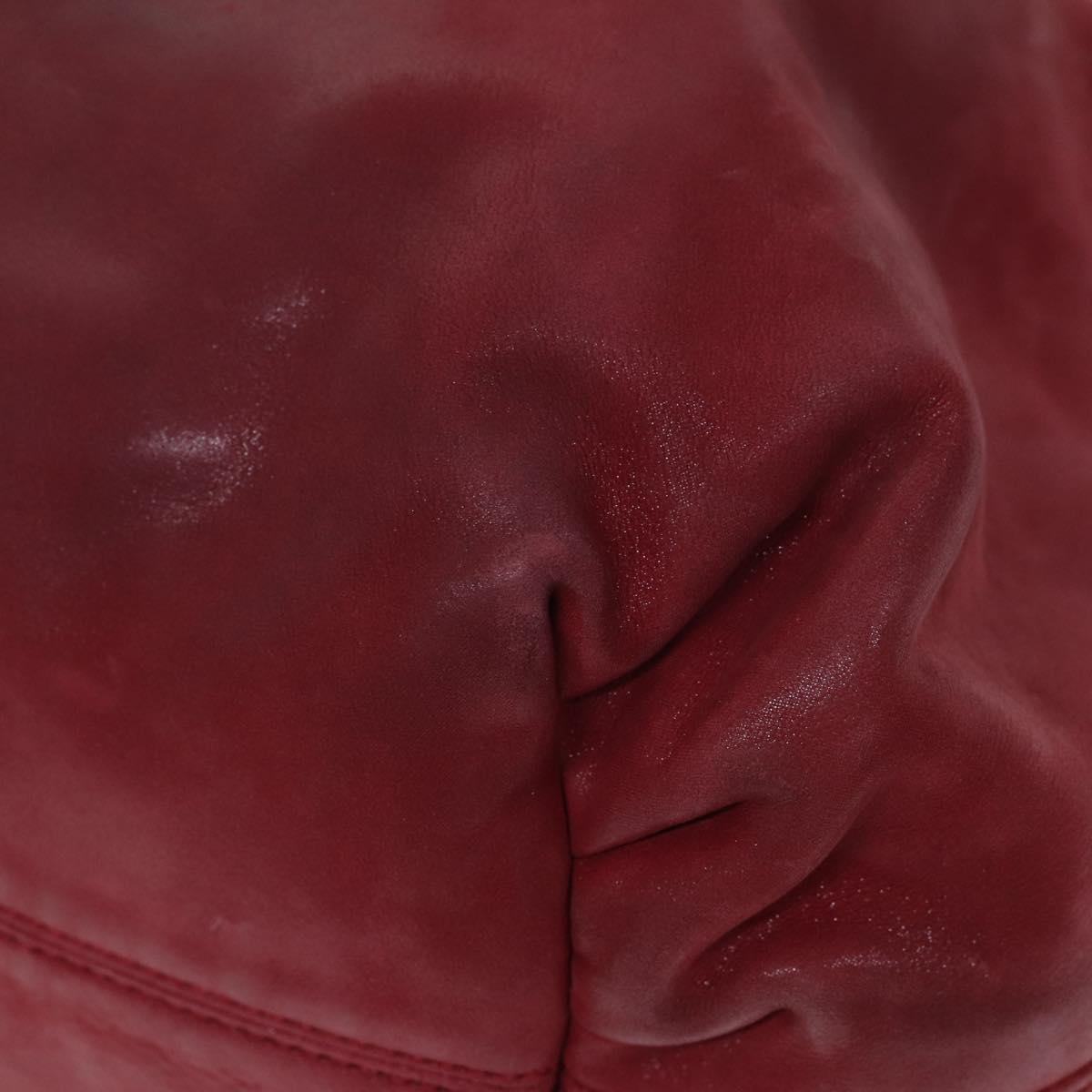 FENDI Tote Bag Leather Red77395
