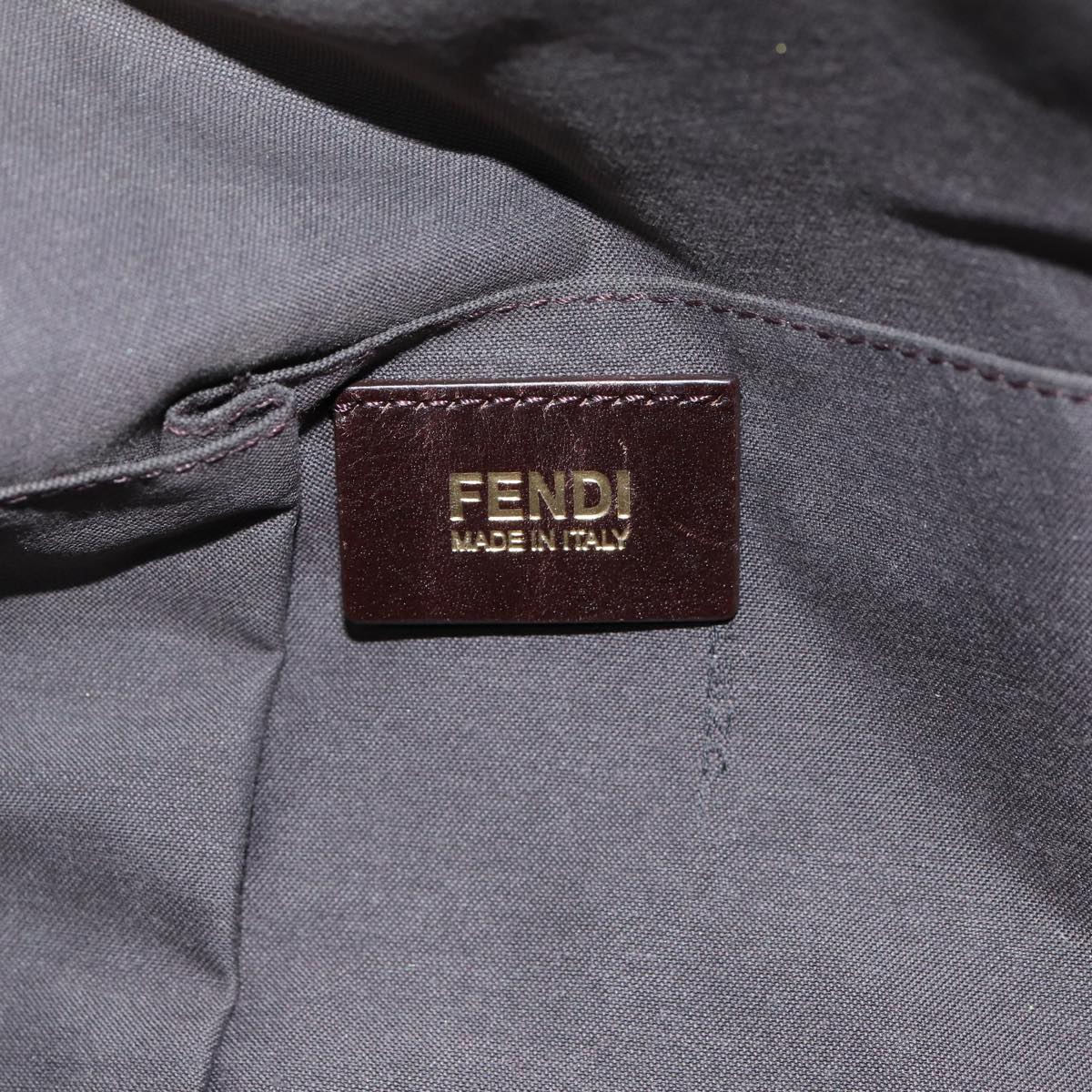 FENDI Tote Bag Leather Red77395