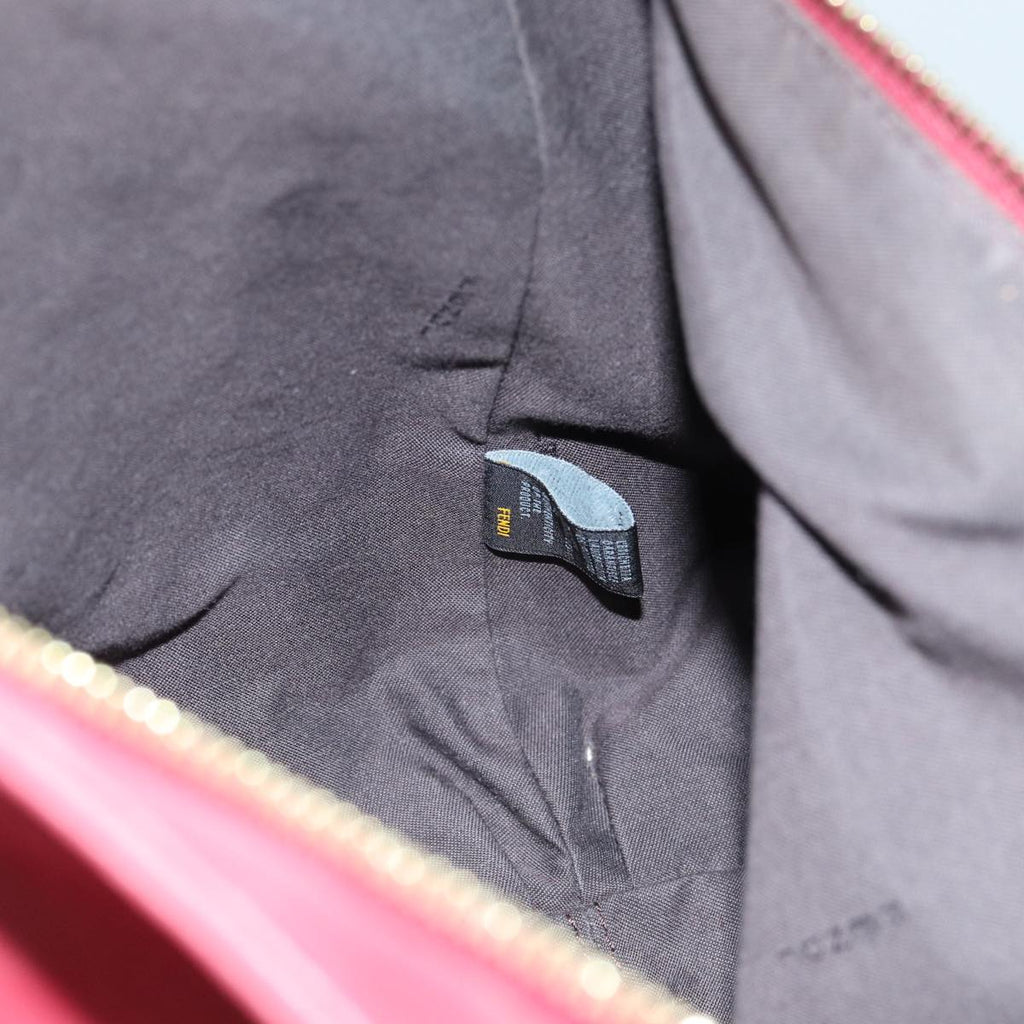 FENDI Tote Bag Leather Red77395