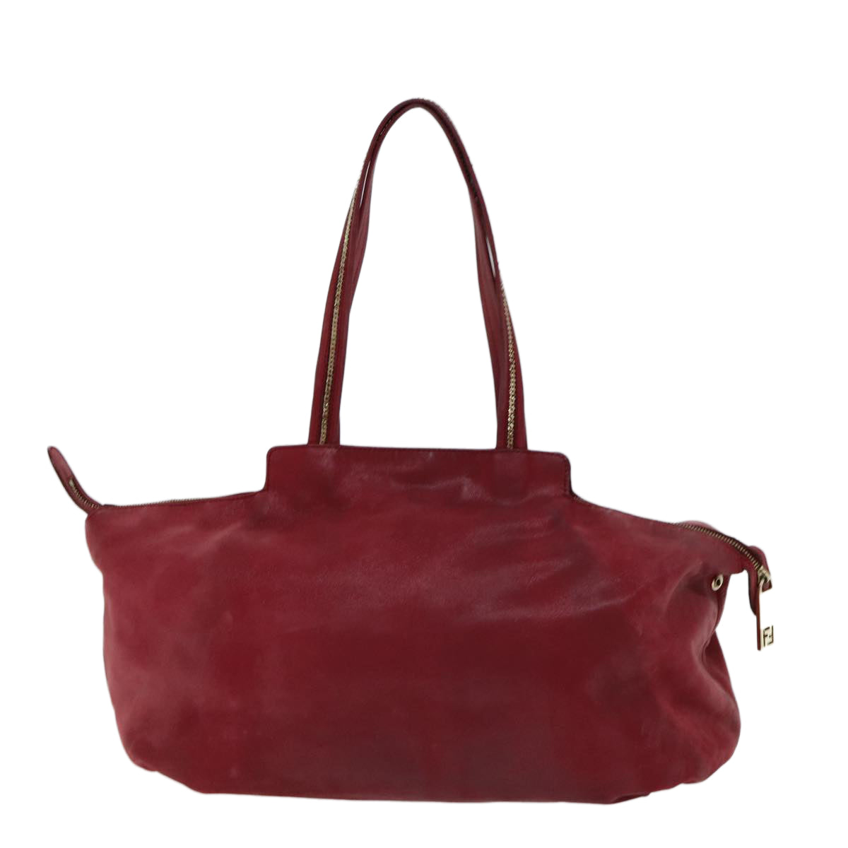 FENDI Tote Bag Leather Red77395