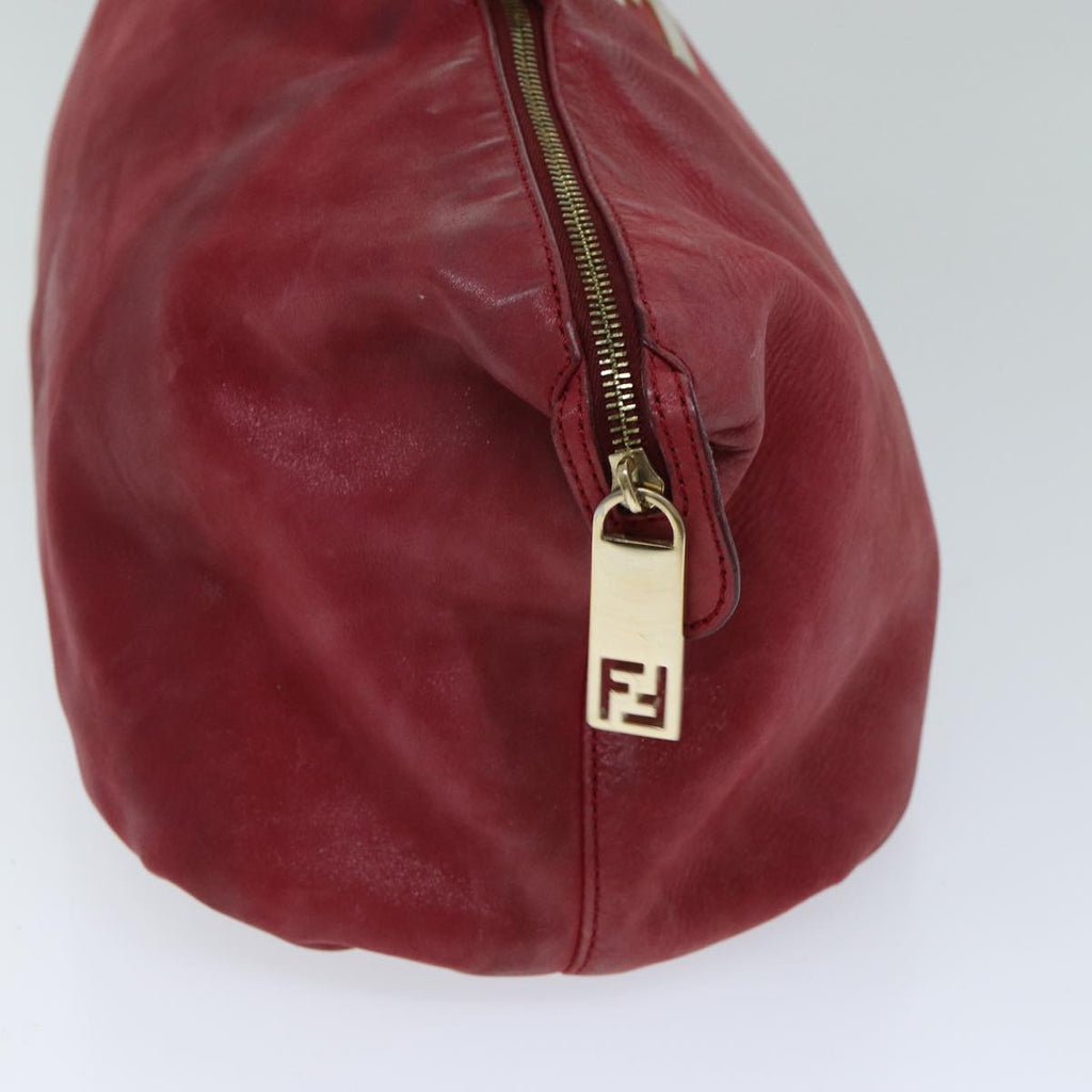 FENDI Tote Bag Leather Red77395