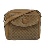 CELINE Macadam Canvas Shoulder Bag Beige Auth 77454