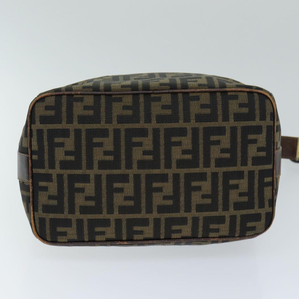 FENDI Zucca Canvas Vanity Cosmetic Pouch Brown Black77458
