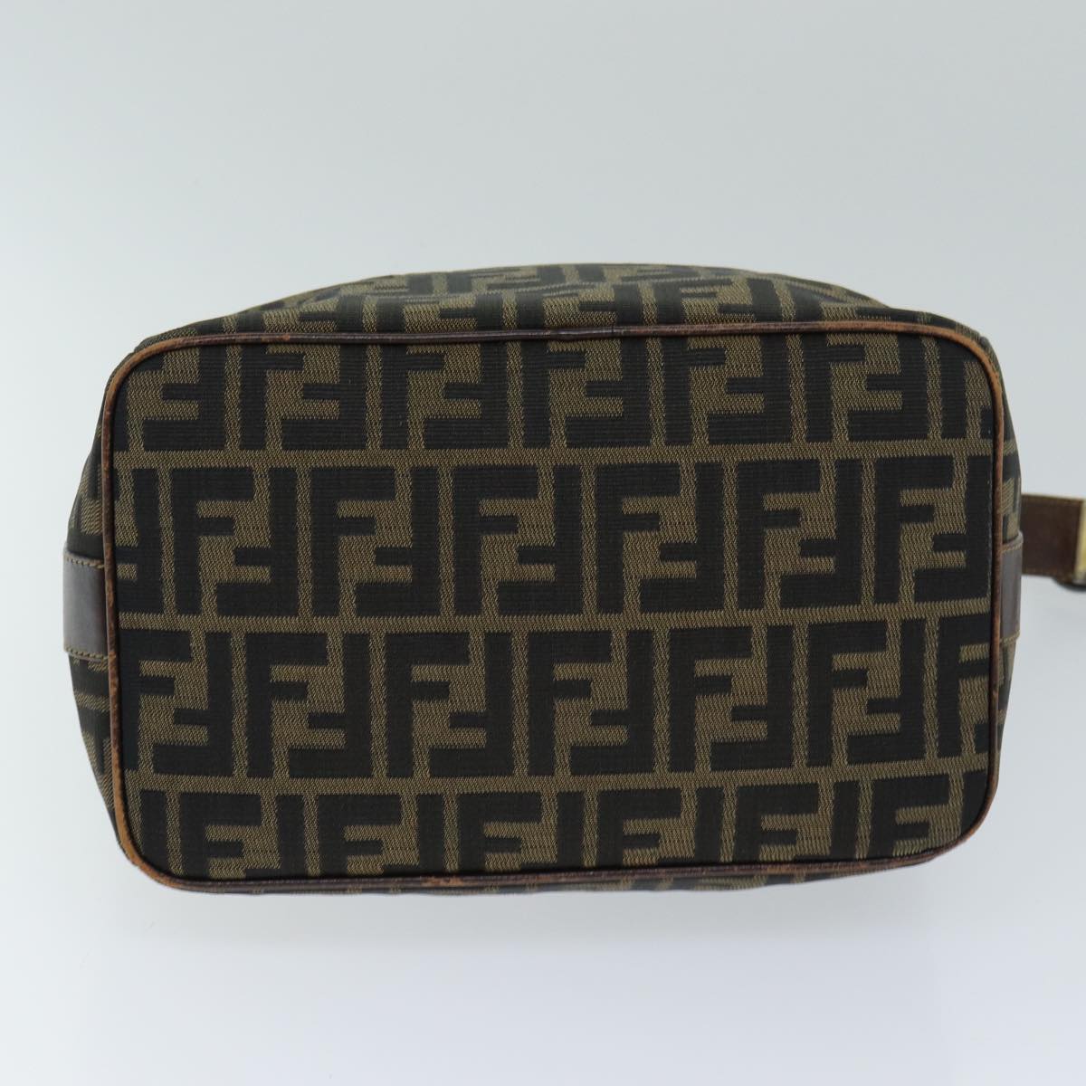 FENDI Zucca Canvas Vanity Cosmetic Pouch Brown Black77458