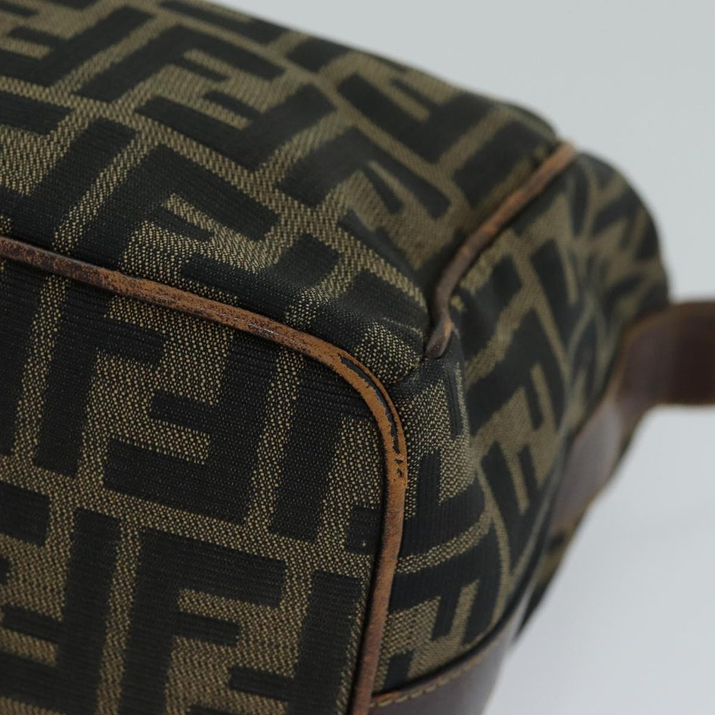 FENDI Zucca Canvas Vanity Cosmetic Pouch Brown Black77458