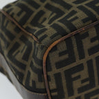 FENDI Zucca Canvas Vanity Cosmetic Pouch Brown Black77458