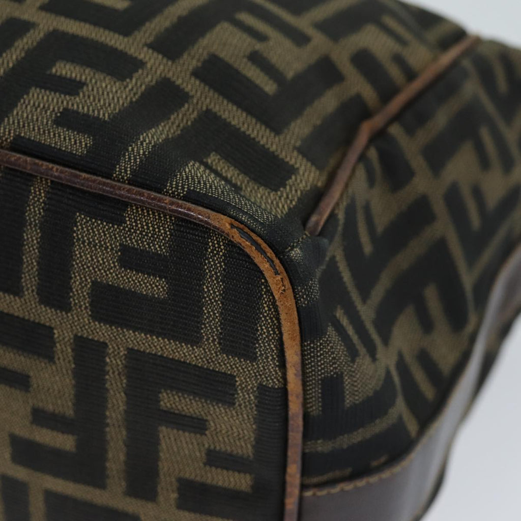 FENDI Zucca Canvas Vanity Cosmetic Pouch Brown Black77458