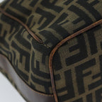 FENDI Zucca Canvas Vanity Cosmetic Pouch Brown Black77458