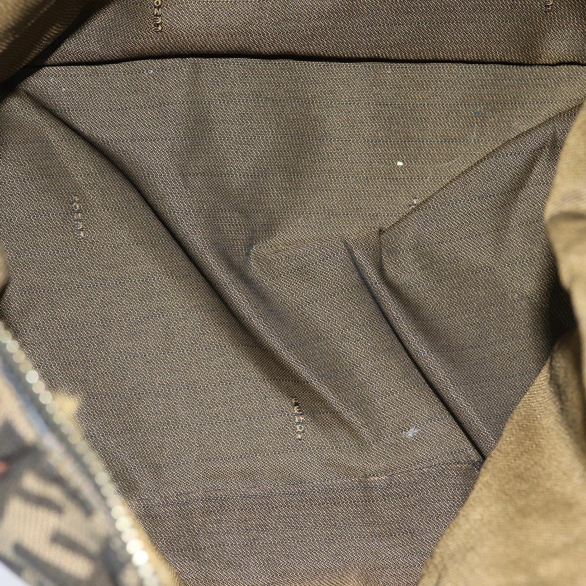 FENDI Zucca Canvas Vanity Cosmetic Pouch Brown Black77458