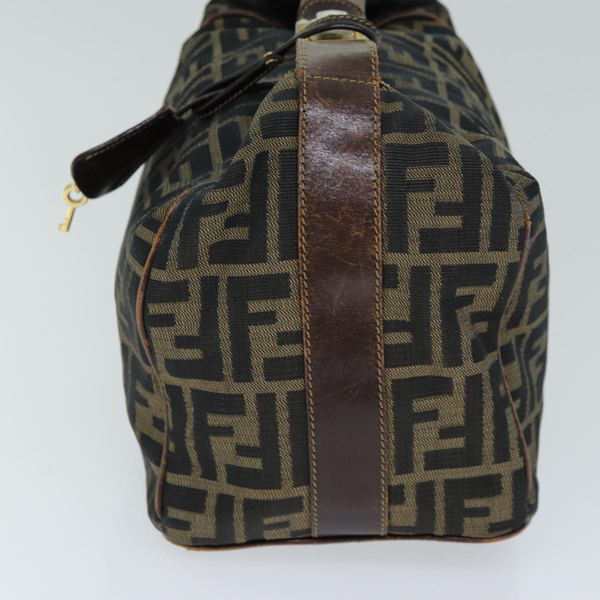 FENDI Zucca Canvas Vanity Cosmetic Pouch Brown Black77458