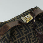 FENDI Zucca Canvas Vanity Cosmetic Pouch Brown Black77458