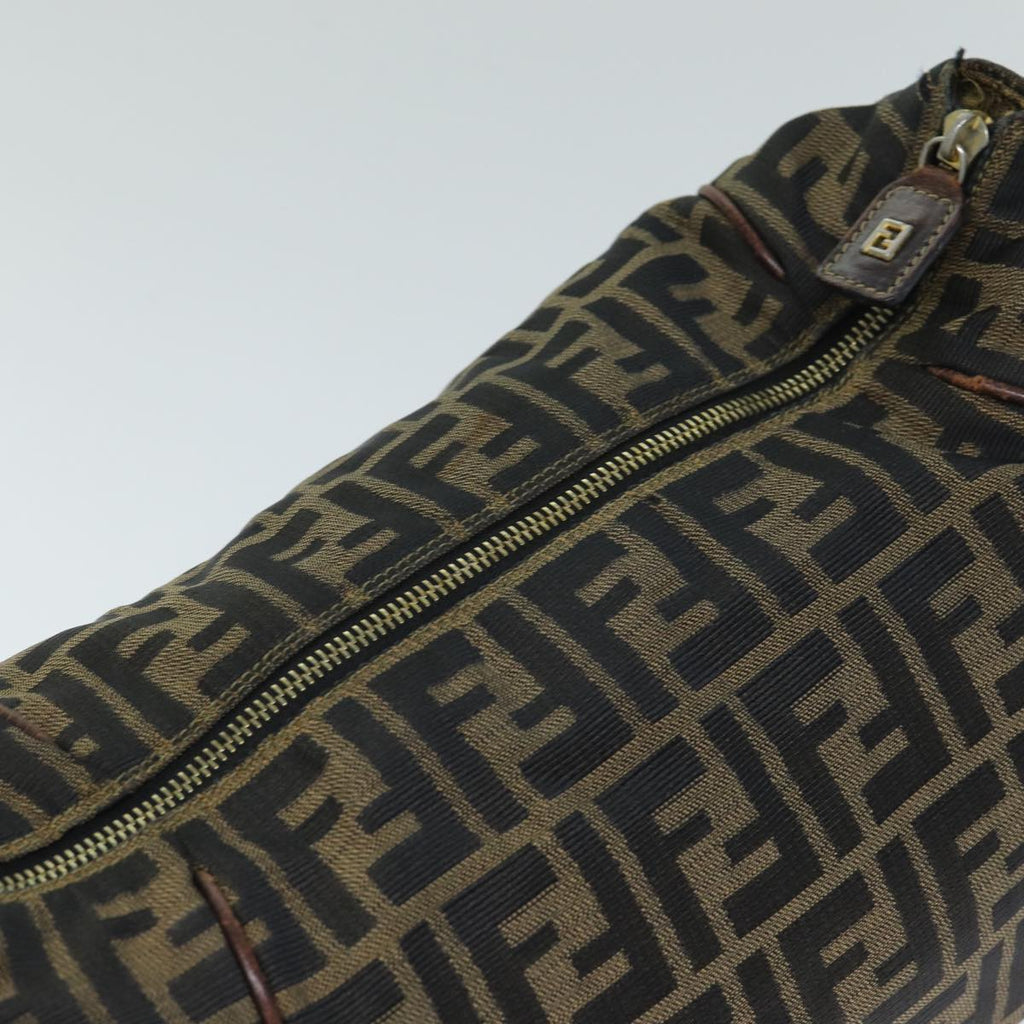 FENDI Zucca Canvas Vanity Cosmetic Pouch Brown Black77458