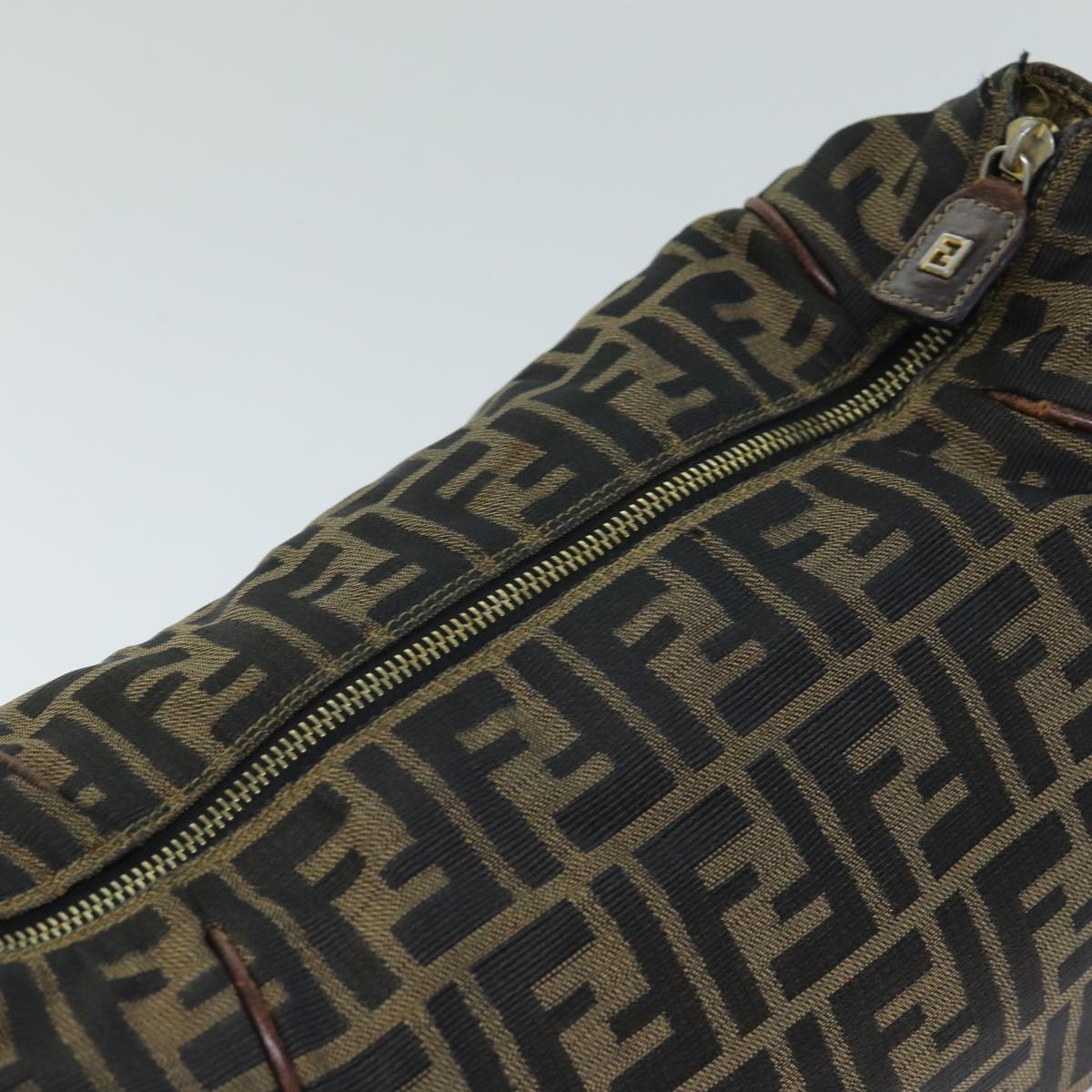 FENDI Zucca Canvas Vanity Cosmetic Pouch Brown Black77458