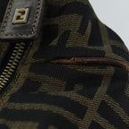 FENDI Zucca Canvas Vanity Cosmetic Pouch Brown Black77458