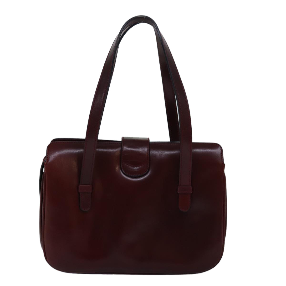 CELINE Hand Bag Leather Red  77466