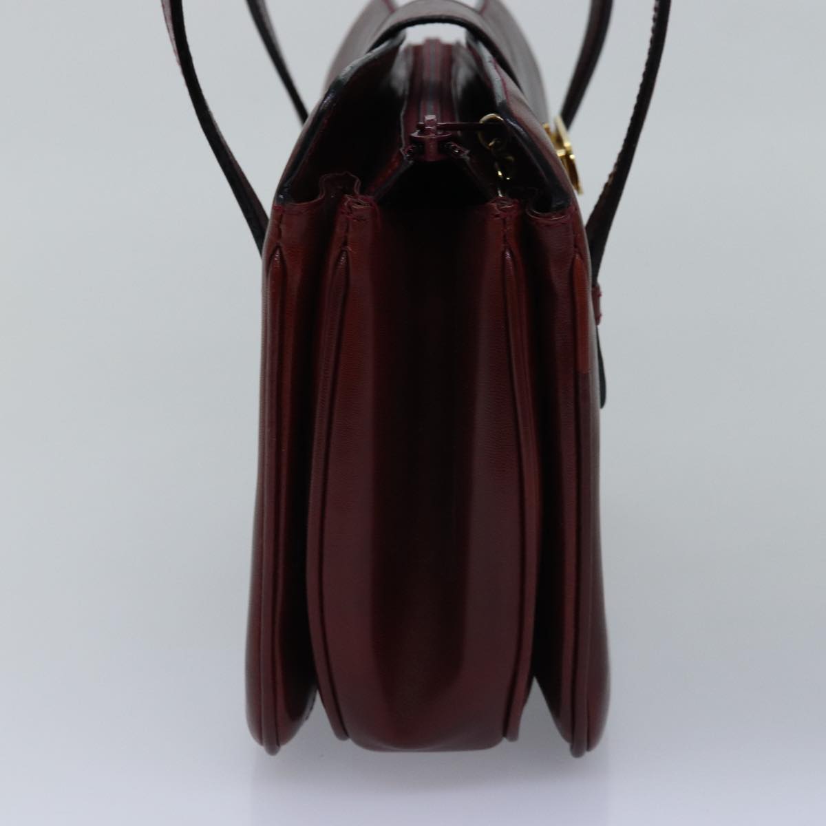 CELINE Hand Bag Leather Red  77466