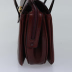 CELINE Hand Bag Leather Red  77466