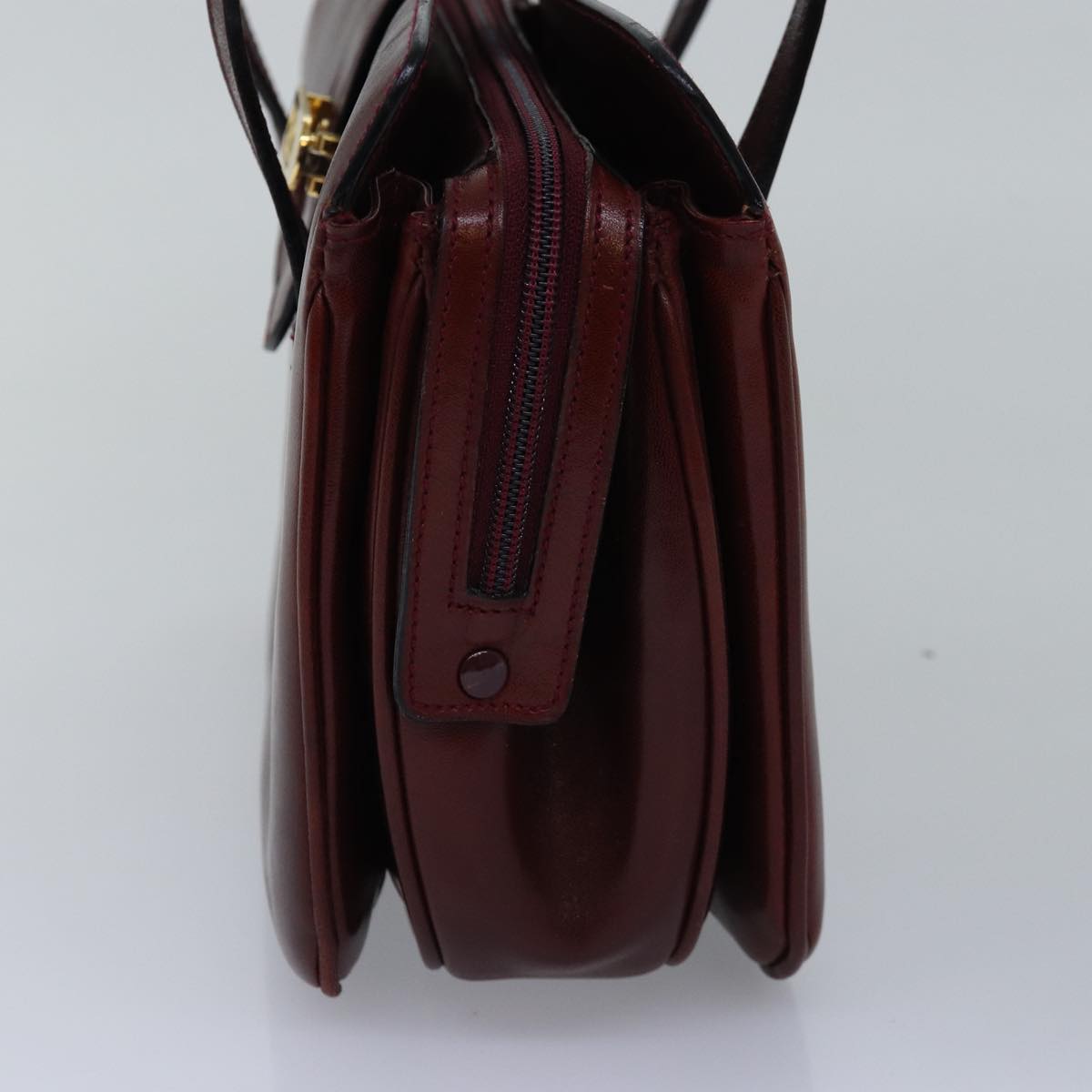 CELINE Hand Bag Leather Red  77466